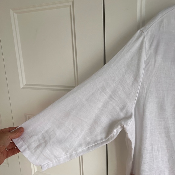 Tahari Linen Color Block Dress - Picture 3 of 12